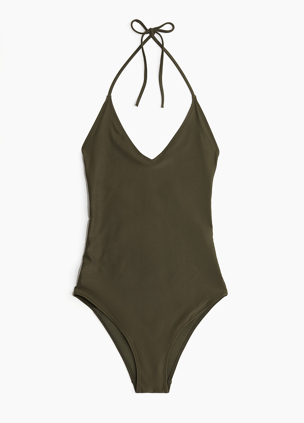 Оливковый (хаки) летний купальник слитный H&M