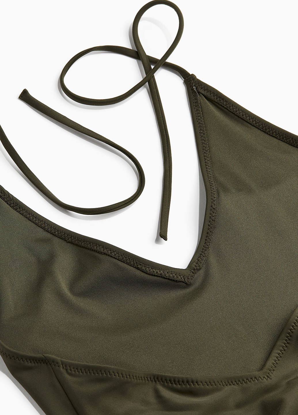 Оливковый (хаки) летний купальник слитный H&M