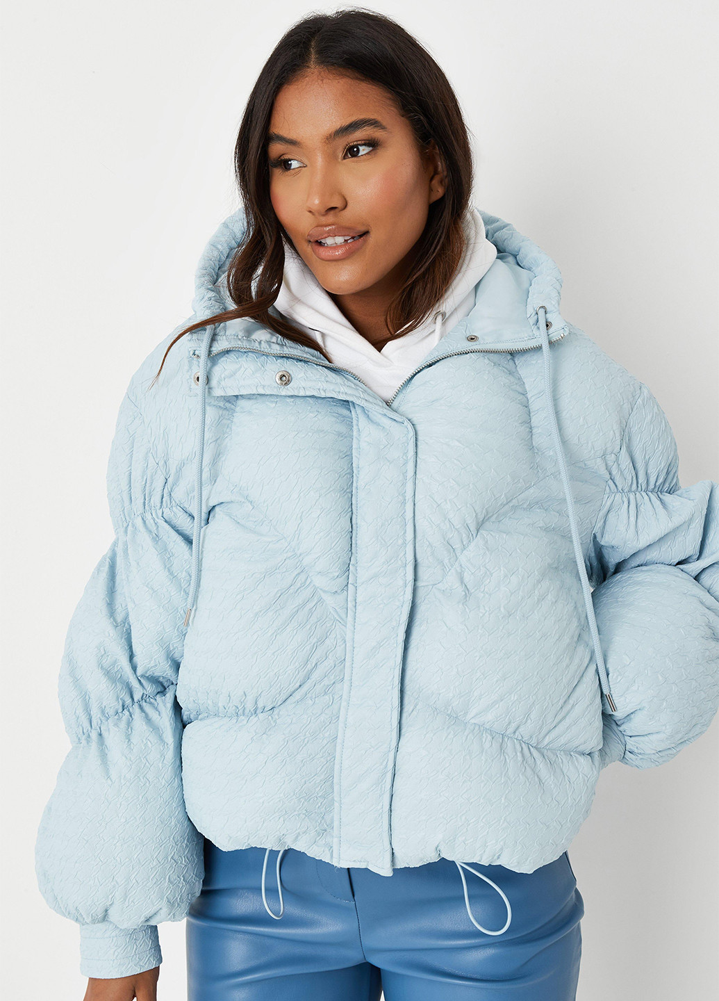 Світло-блакитна зимня куртка Missguided