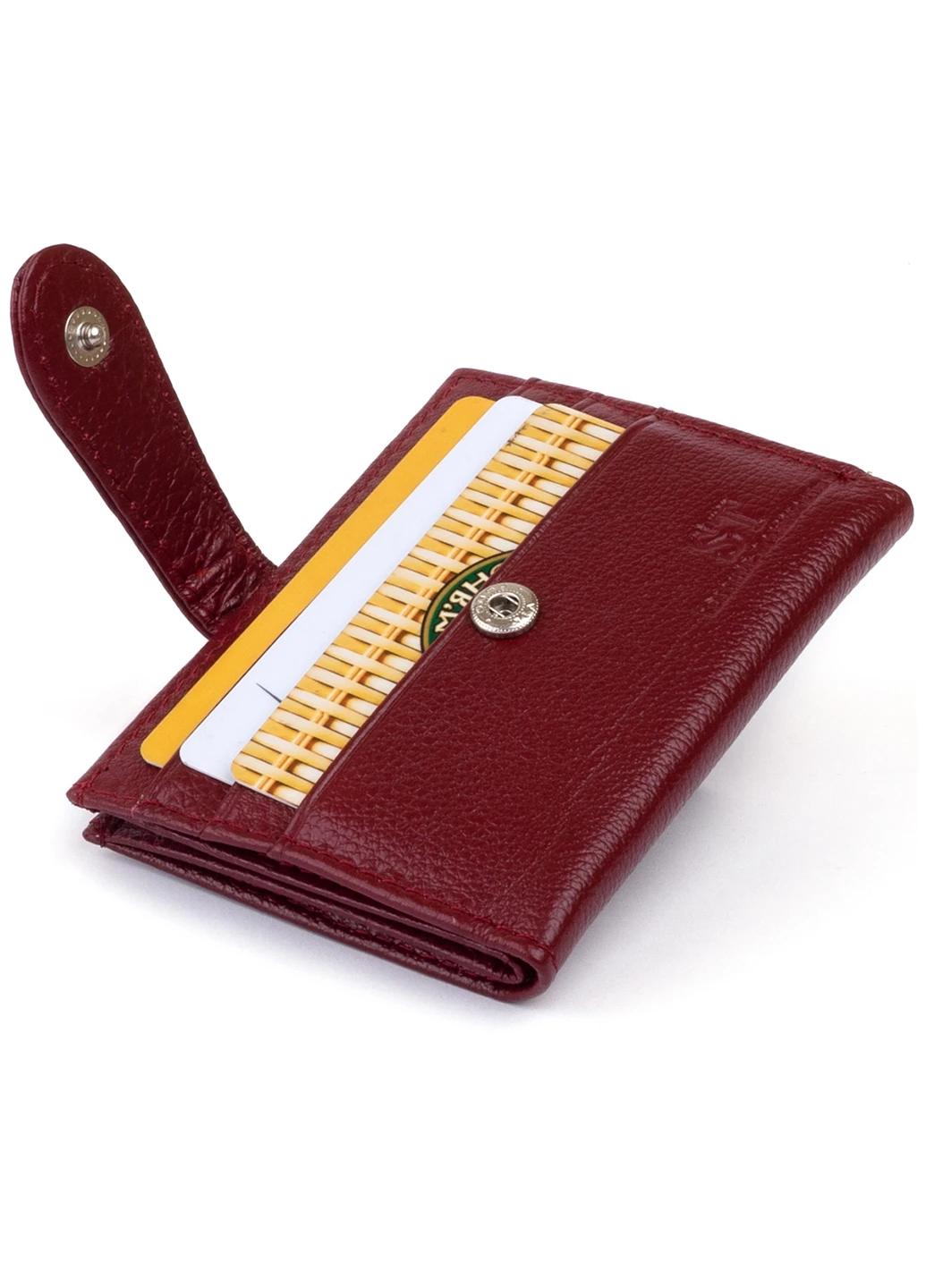 Жіночий шкіряний гаманець-візитниця 10х8х1,5 см st leather (252133905)