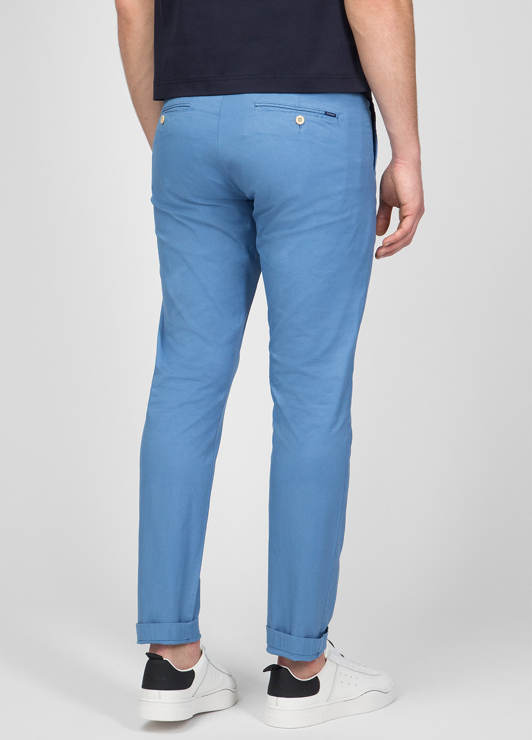 Голубые кэжуал демисезонные чиносы брюки Gant