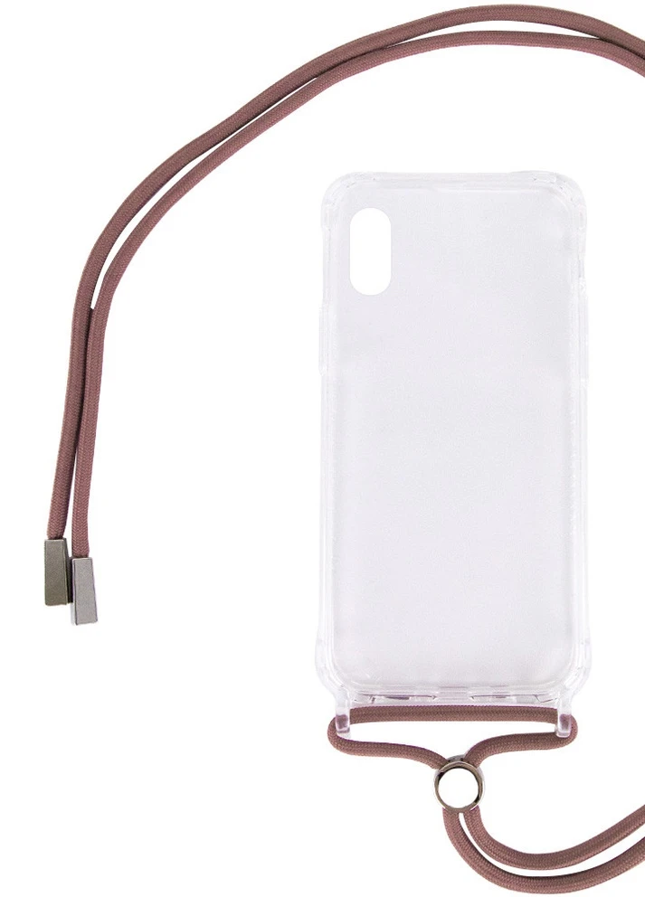 Чохол TPU Crossbody Transparent для Apple iPhone XS Max (6.5 ') Блідо-коричневий (is_00000041868_2) Epik (229725704)