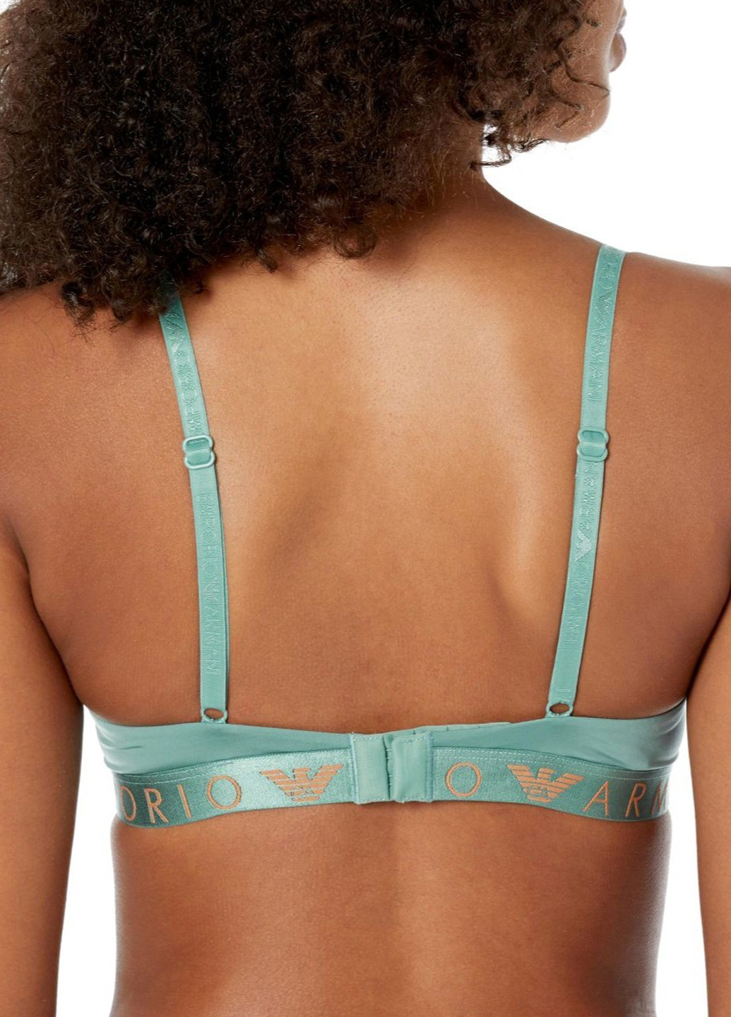 Бирюзовый демисезонный комплект (бюстгальтер, трусики) Emporio Armani