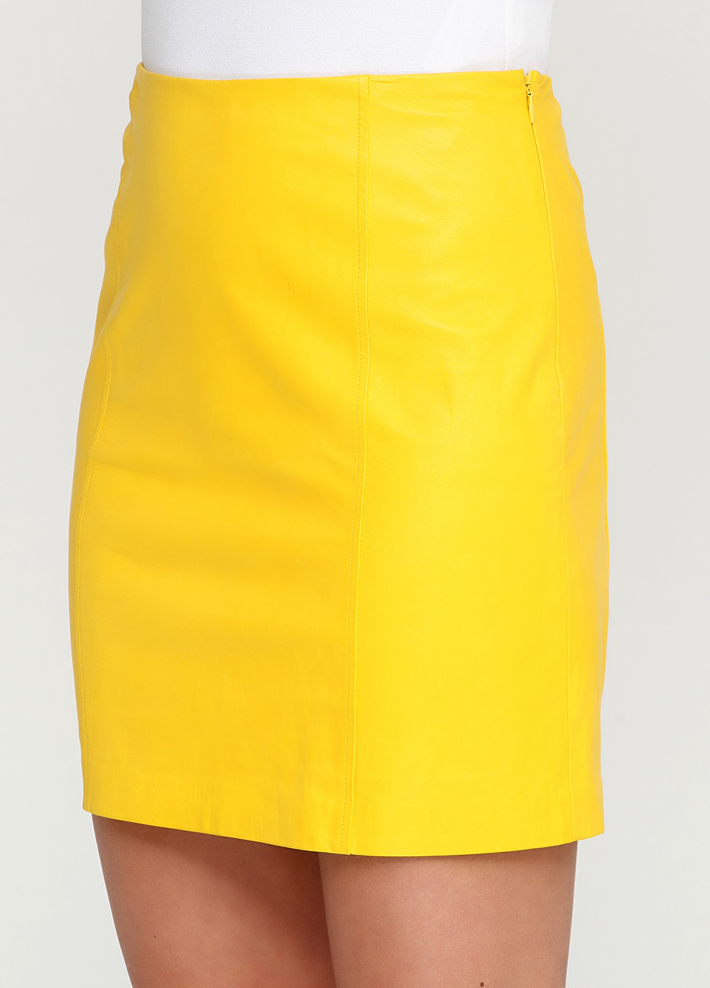 Желтая кэжуал однотонная юбка Ralph Lauren мини