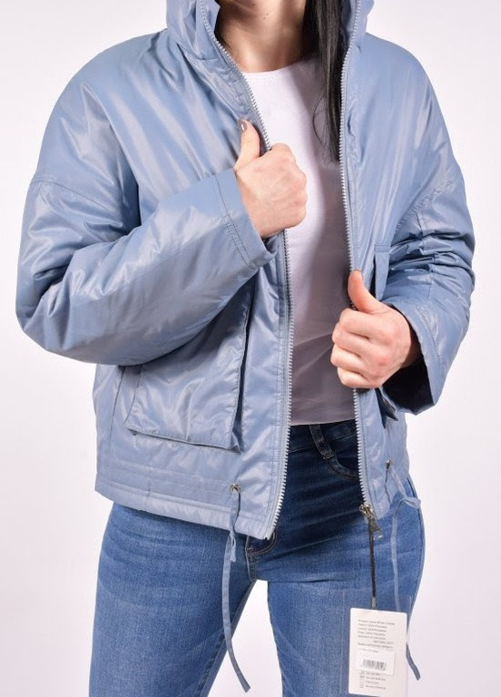 Сіро-голубий демісезонна куртка жіноча демісезонна Nobrend