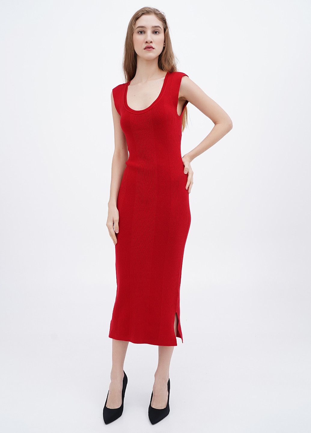 Червона кежуал сукня силуетна J.Crew однотонна