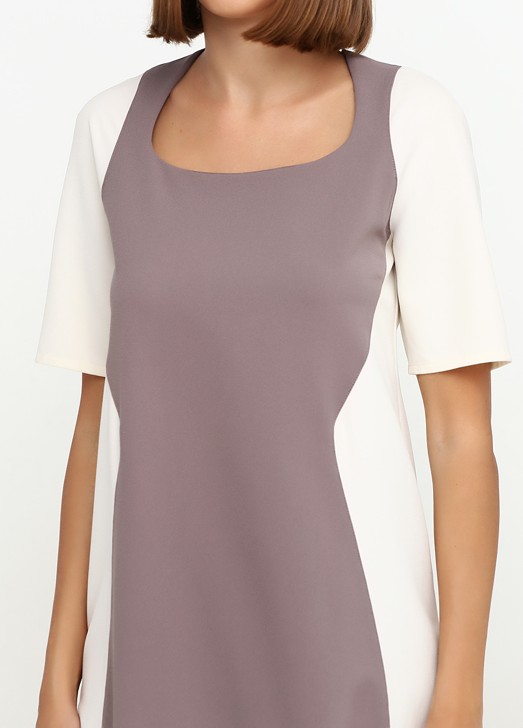 Комбинированное кэжуал платье Oblique однотонное
