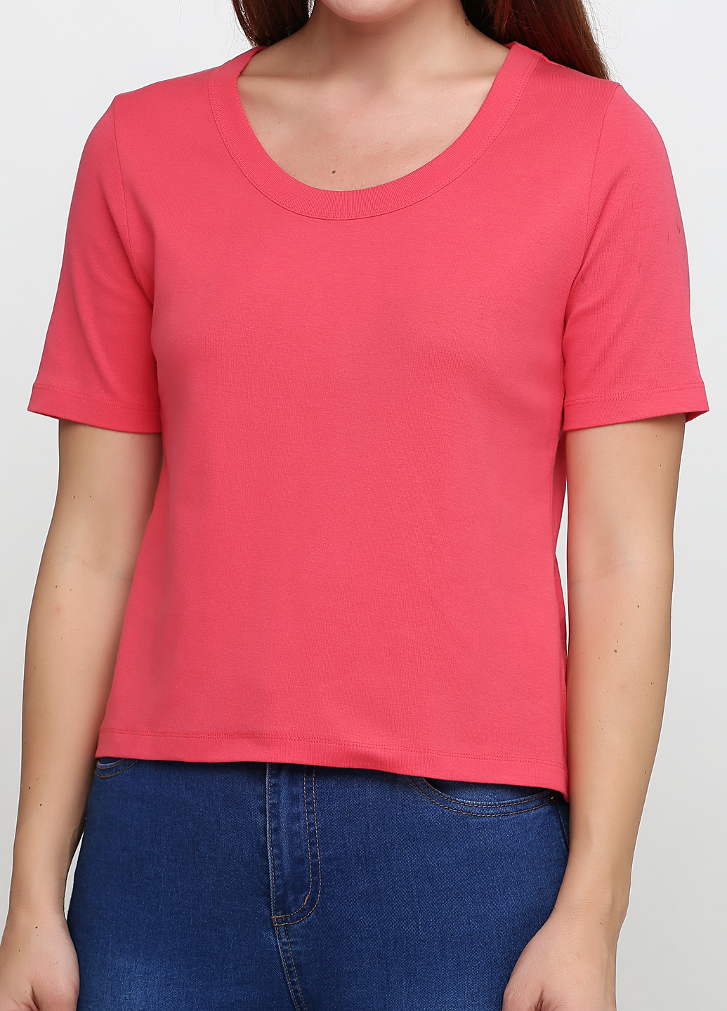 Розовая летняя футболка Cassis