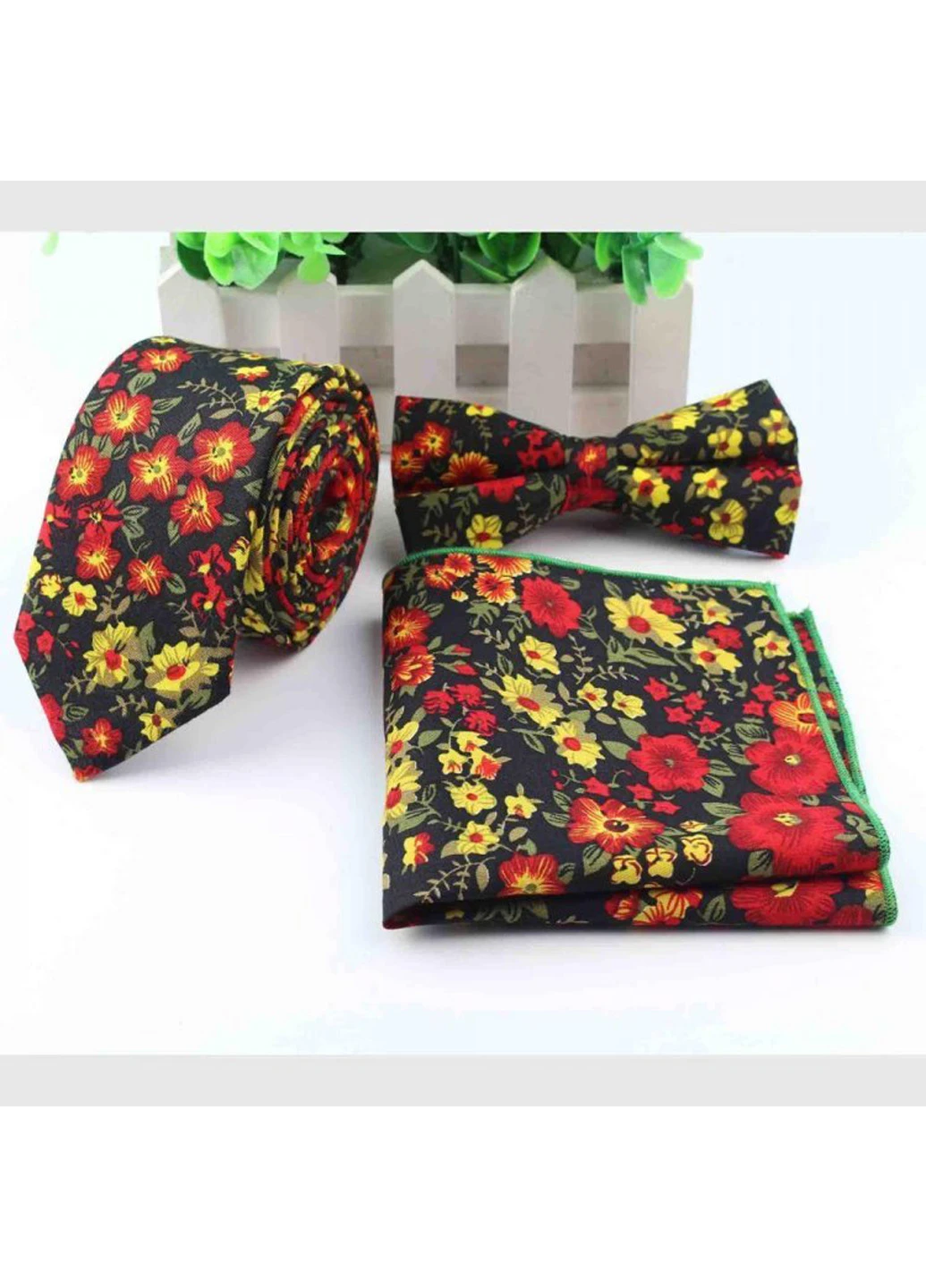 Мужской набор (галстук,платок,бабочка) 6х143 см Handmade (193791832)