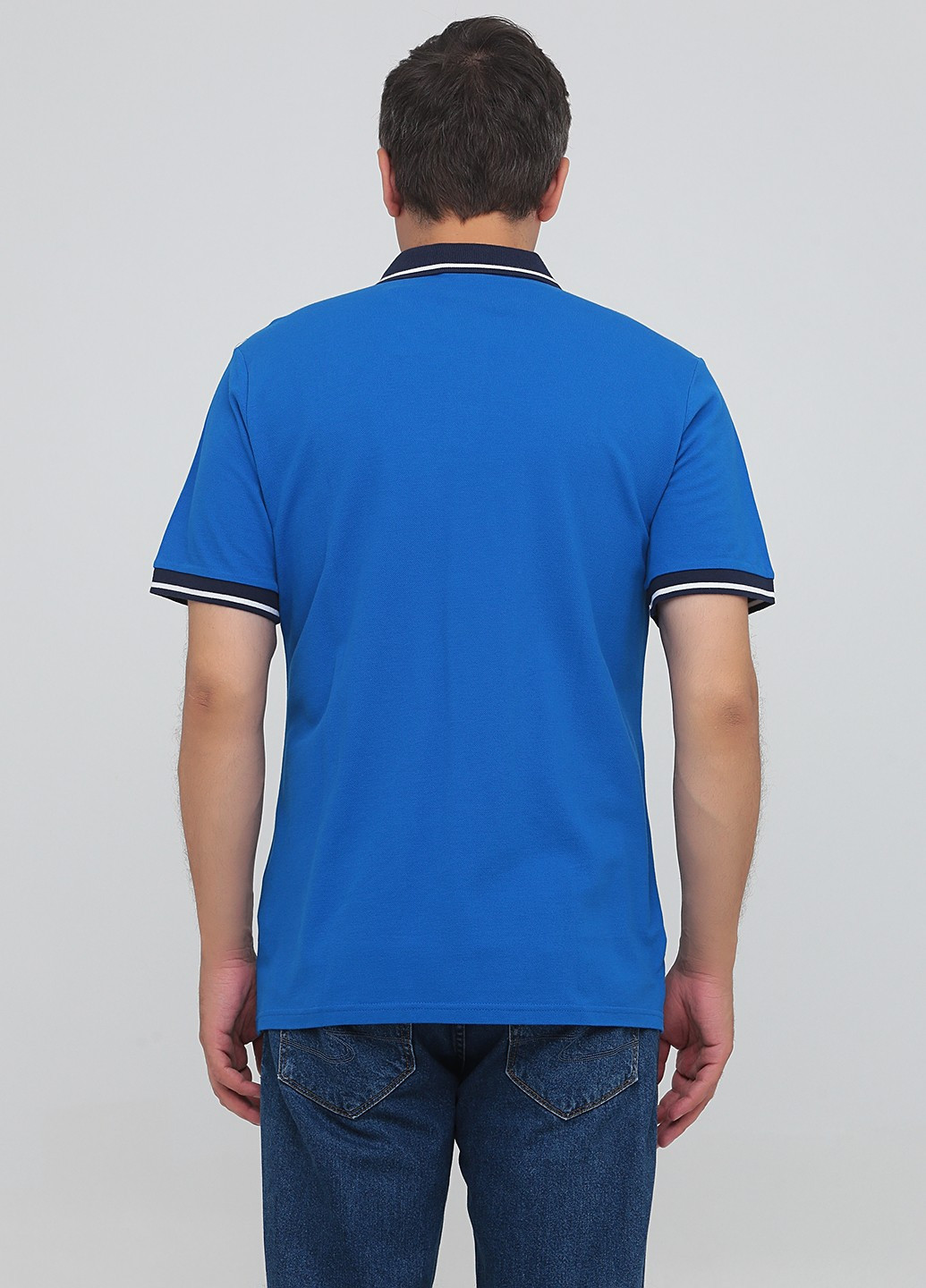 Синяя футболка-поло для мужчин Ellesse однотонная