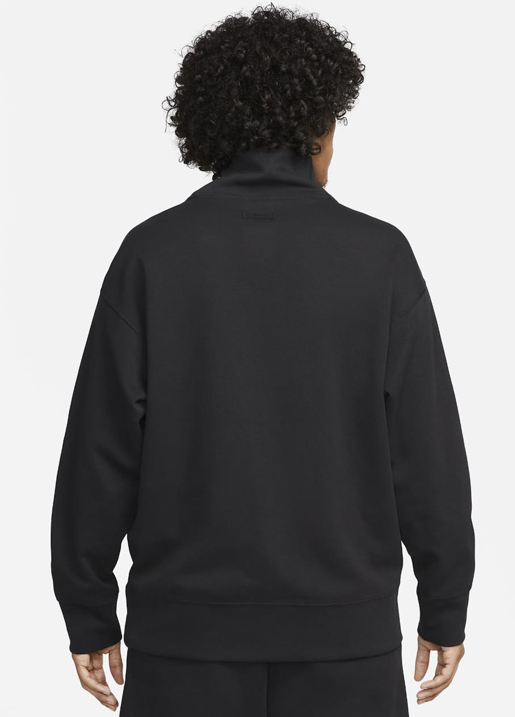 Черный свитшот fb8169-010 Nike однотонный без декора (321974945)