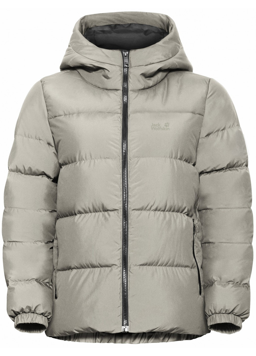 Сіро-зелений зимній Пуховик Jack Wolfskin