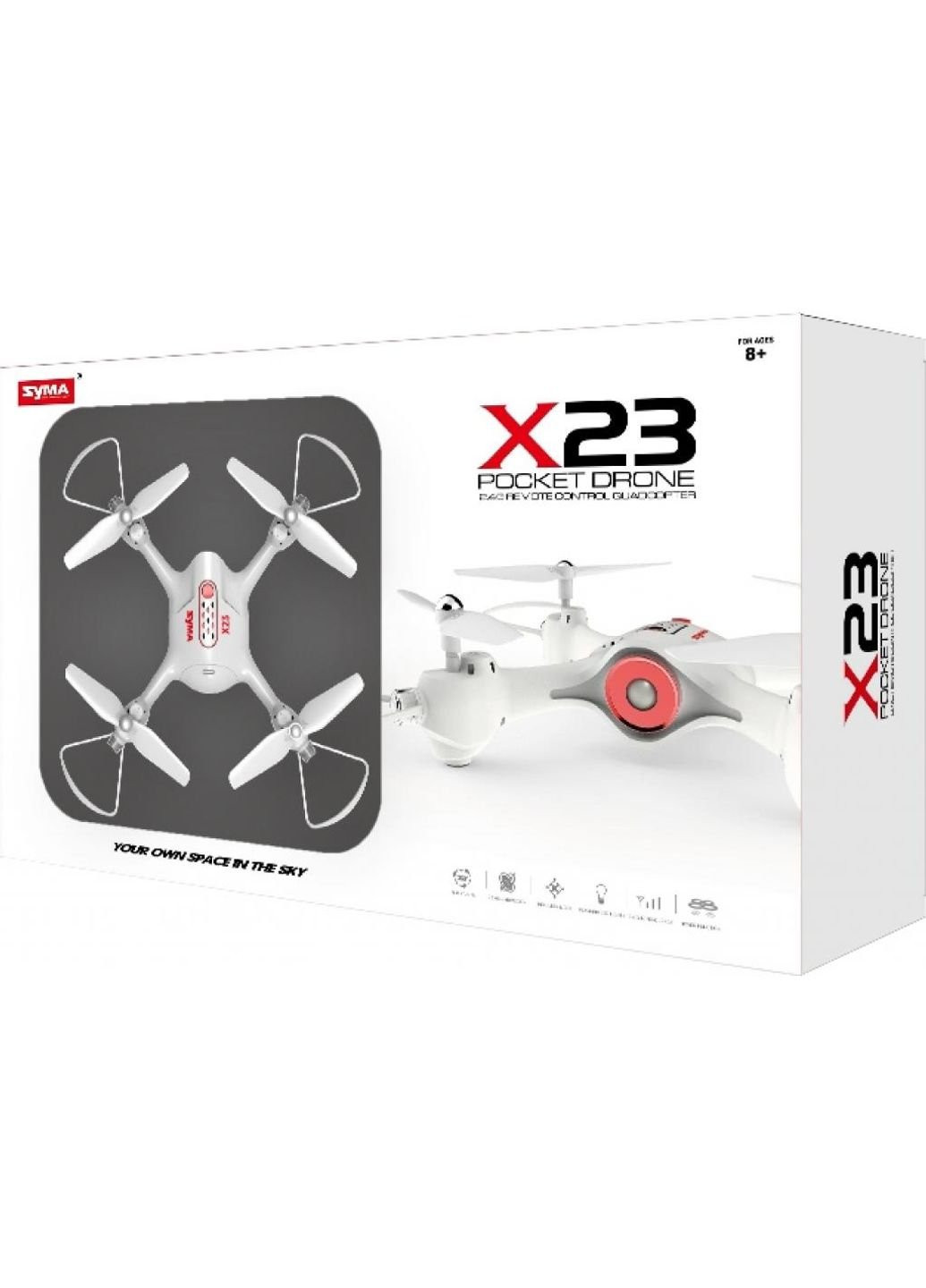 Іграшка радіокерована Квадрокоптер 2.4 GHz 21 cм White (X23_White) Syma (254080728)