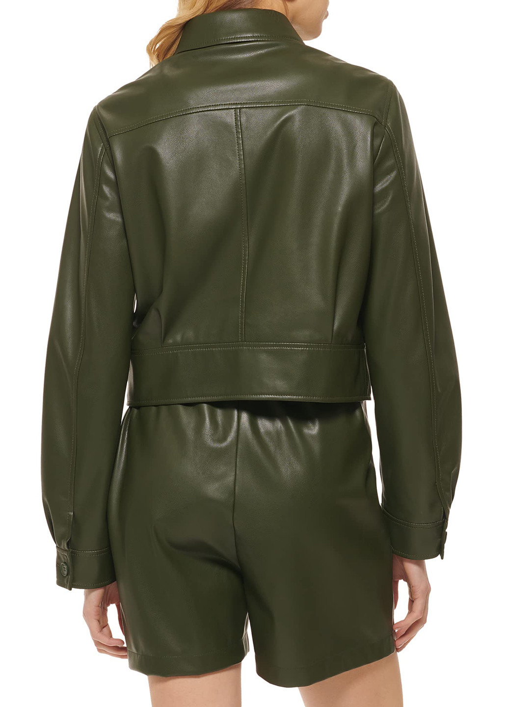 Темно-зелена демісезонна куртка DKNY