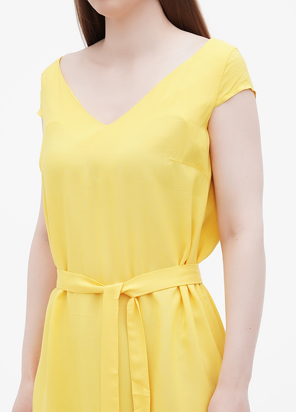 Желтое кэжуал платье Rebecca Tatti однотонное