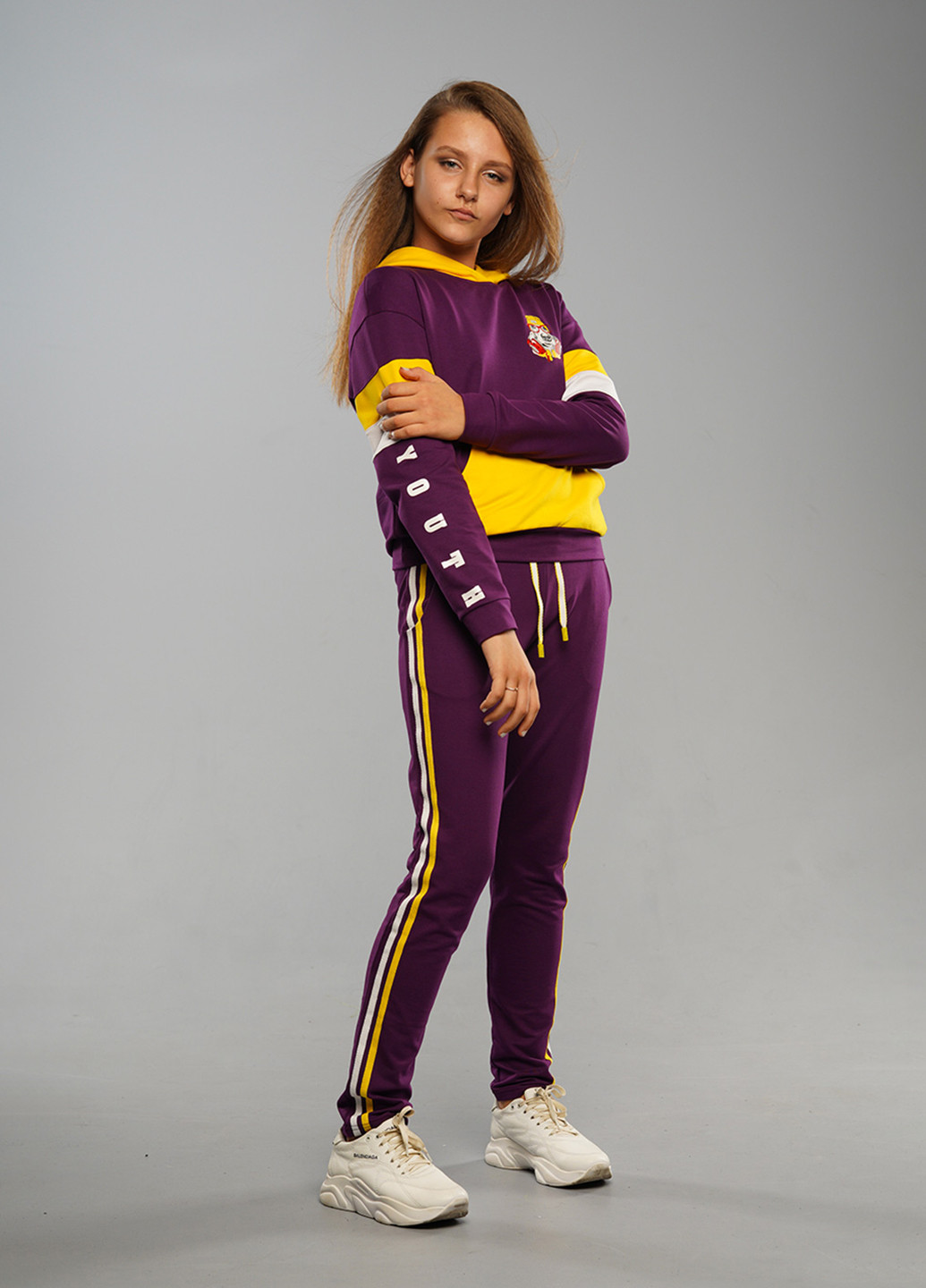 Фіолетовий демісезонний спортивний костюм з малюнком Sinthia (192445494)