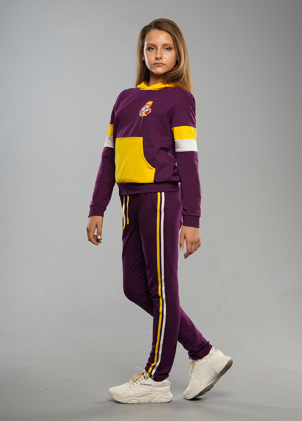 Фіолетовий демісезонний спортивний костюм з малюнком Sinthia (192445494)
