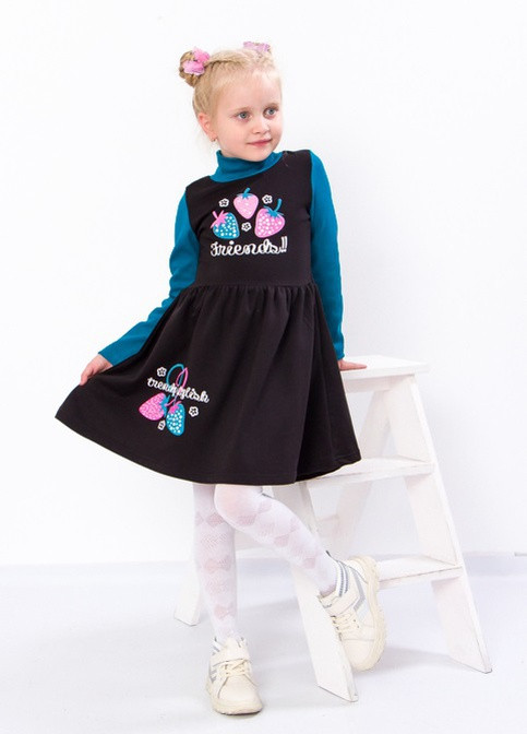 Темно-зелёное платье для девочки (p-8500) Носи своє (254006752)