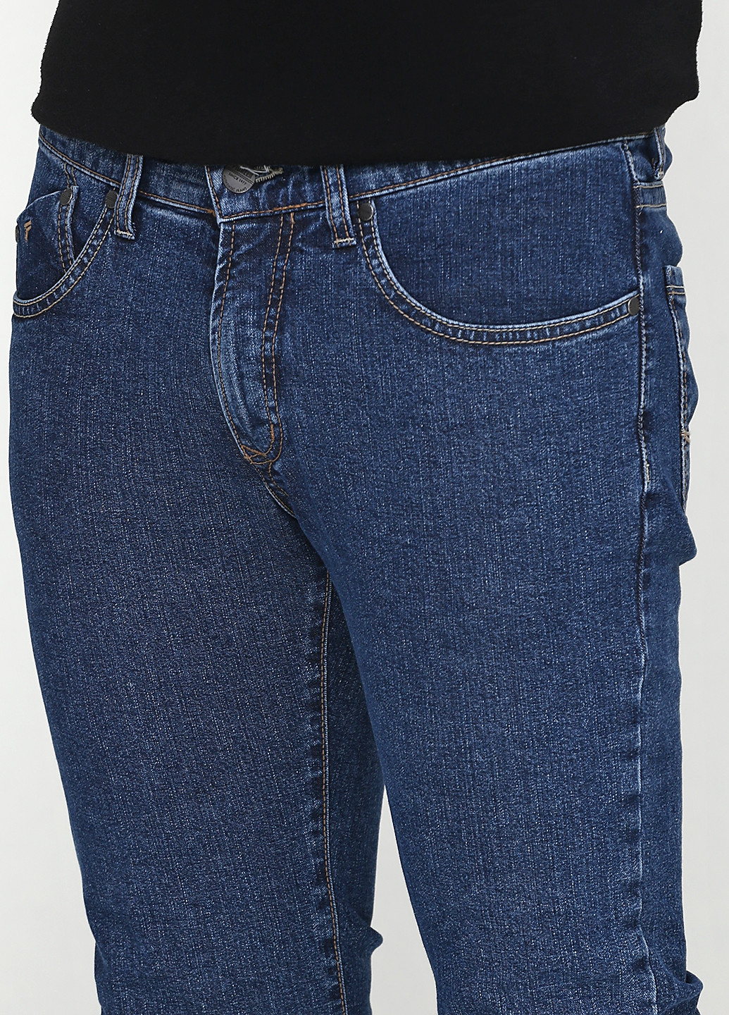 Синие демисезонные зауженные джинсы Pioneer