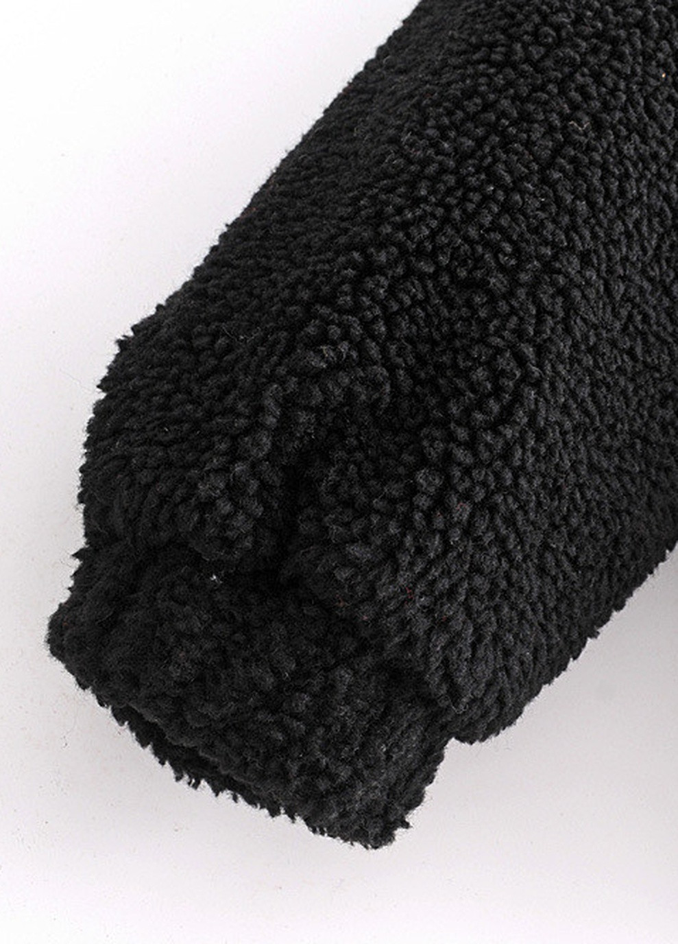 Черная демисезонная куртка женская из искусственного меха furry, черный Berni Fashion 55596