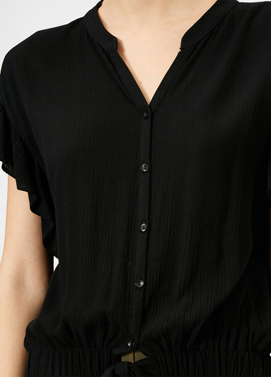 Черная летняя рубашка KOTON