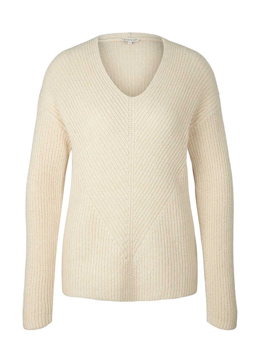 Молочный зимний пуловер пуловер Tom Tailor