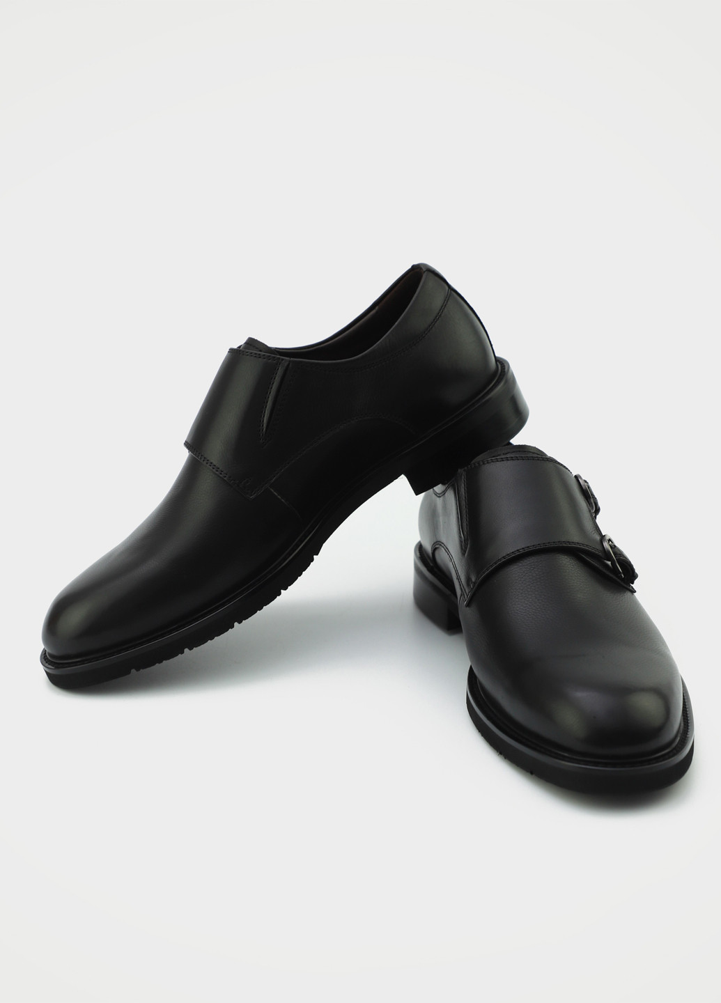 Черные кэжуал, классические туфли Respect с ремешком