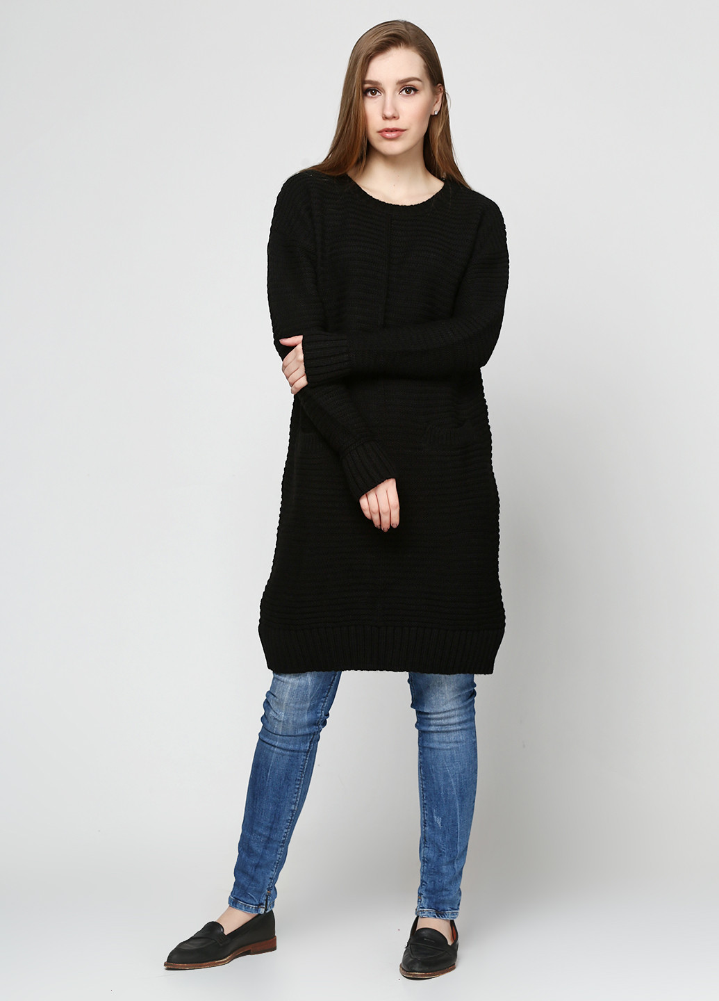 Чорний зимовий джемпер джемпер Nefise