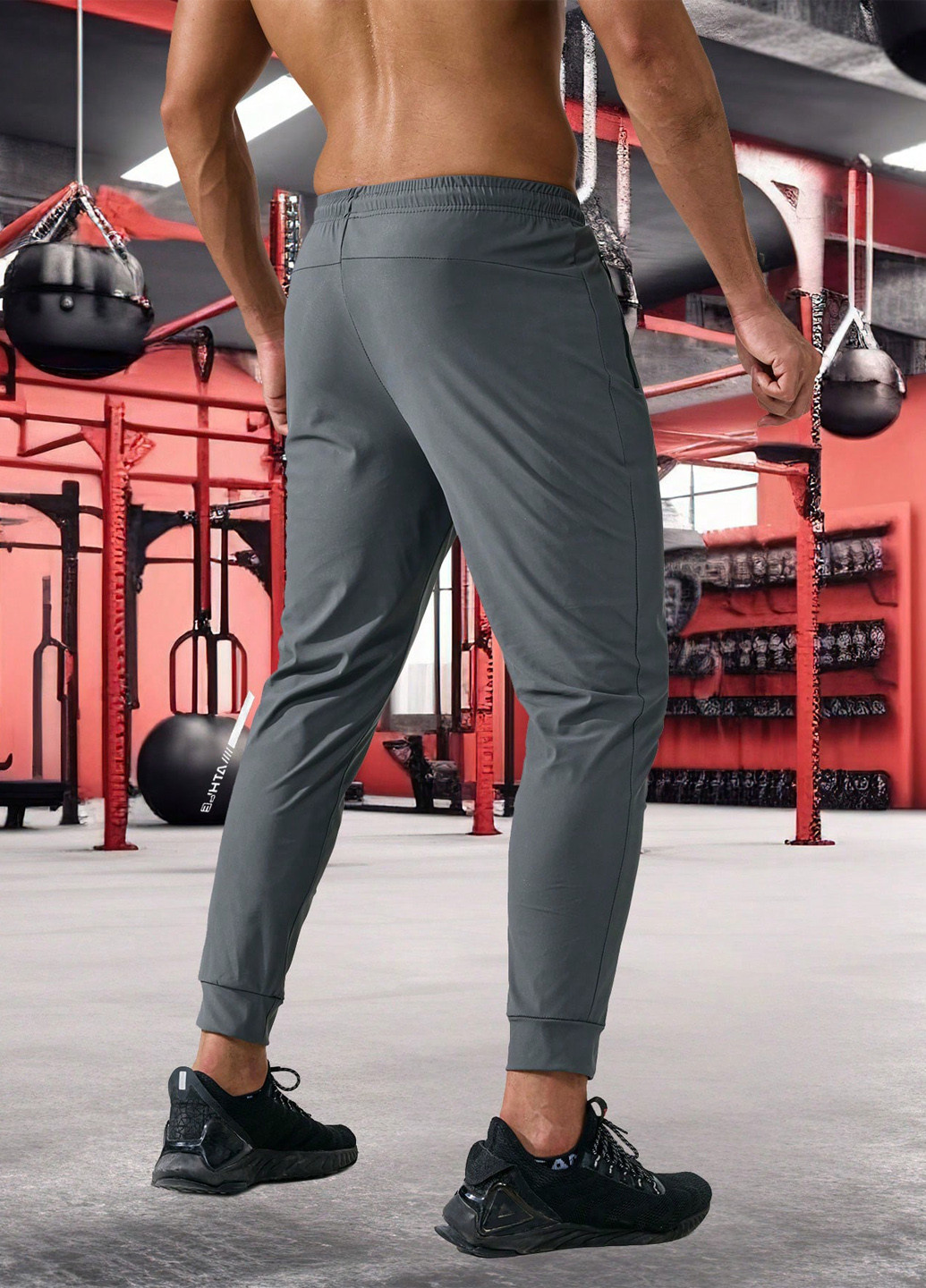 Серые спортивные летние джоггеры брюки SHEIN