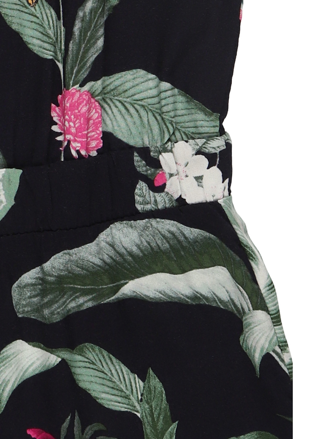 Комбинезон Vero Moda комбинезон-шорты цветочный чёрный кэжуал вискоза