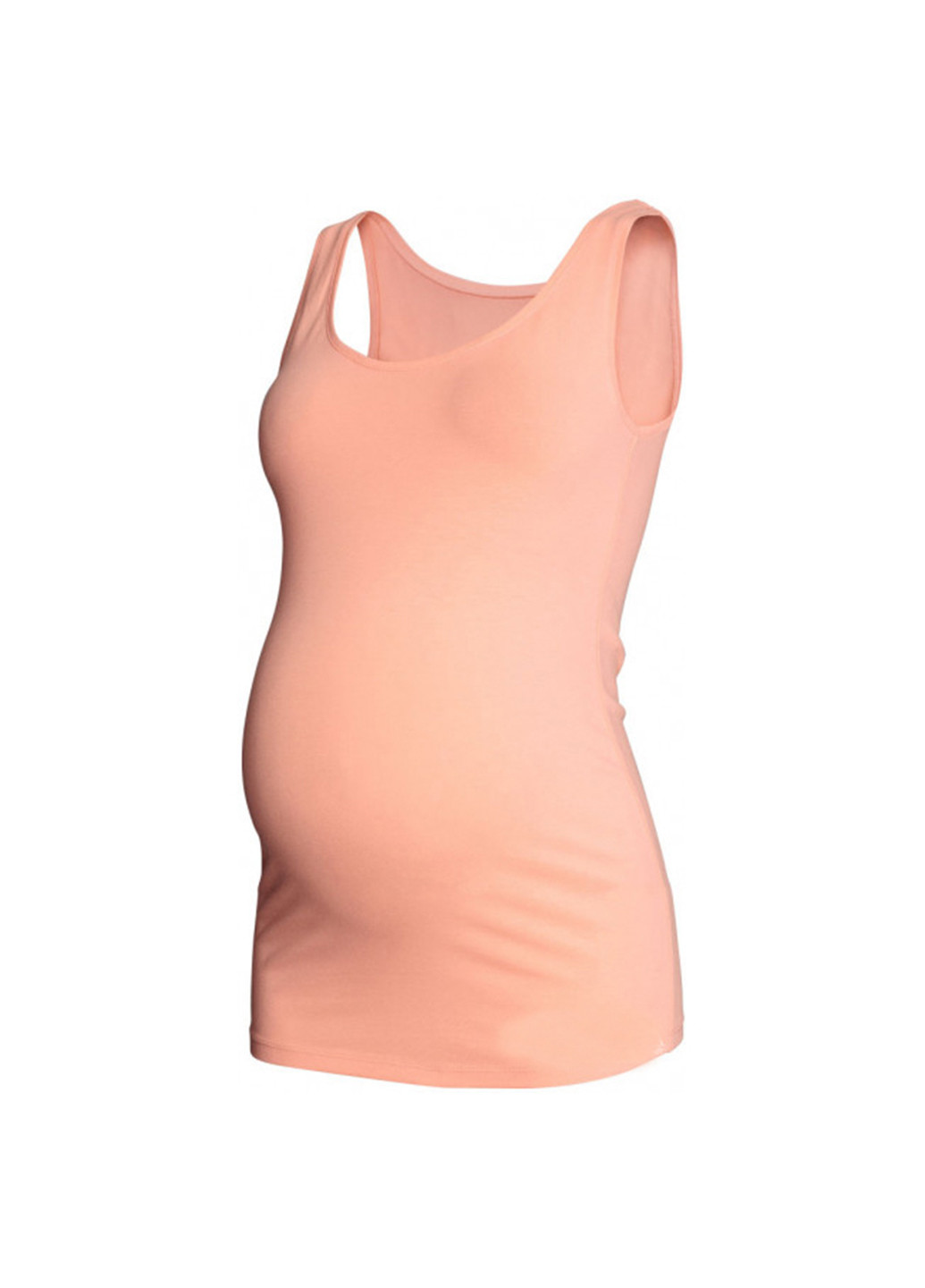 Майка для беременных H&M однотонная светло-розовая кэжуал хлопок, трикотаж