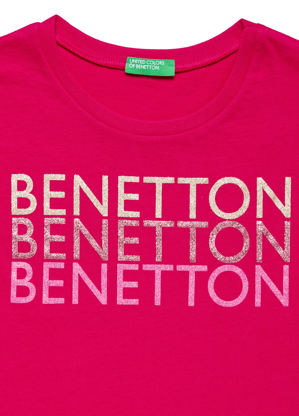 Малиновая летняя футболка United Colors of Benetton