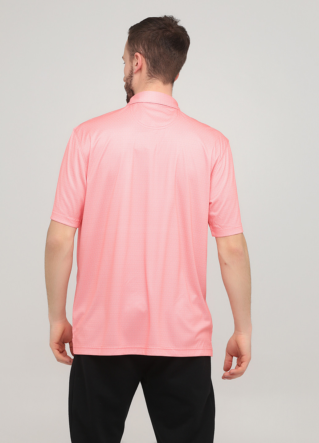 Коралловая футболка-поло для мужчин Greg Norman в горошек