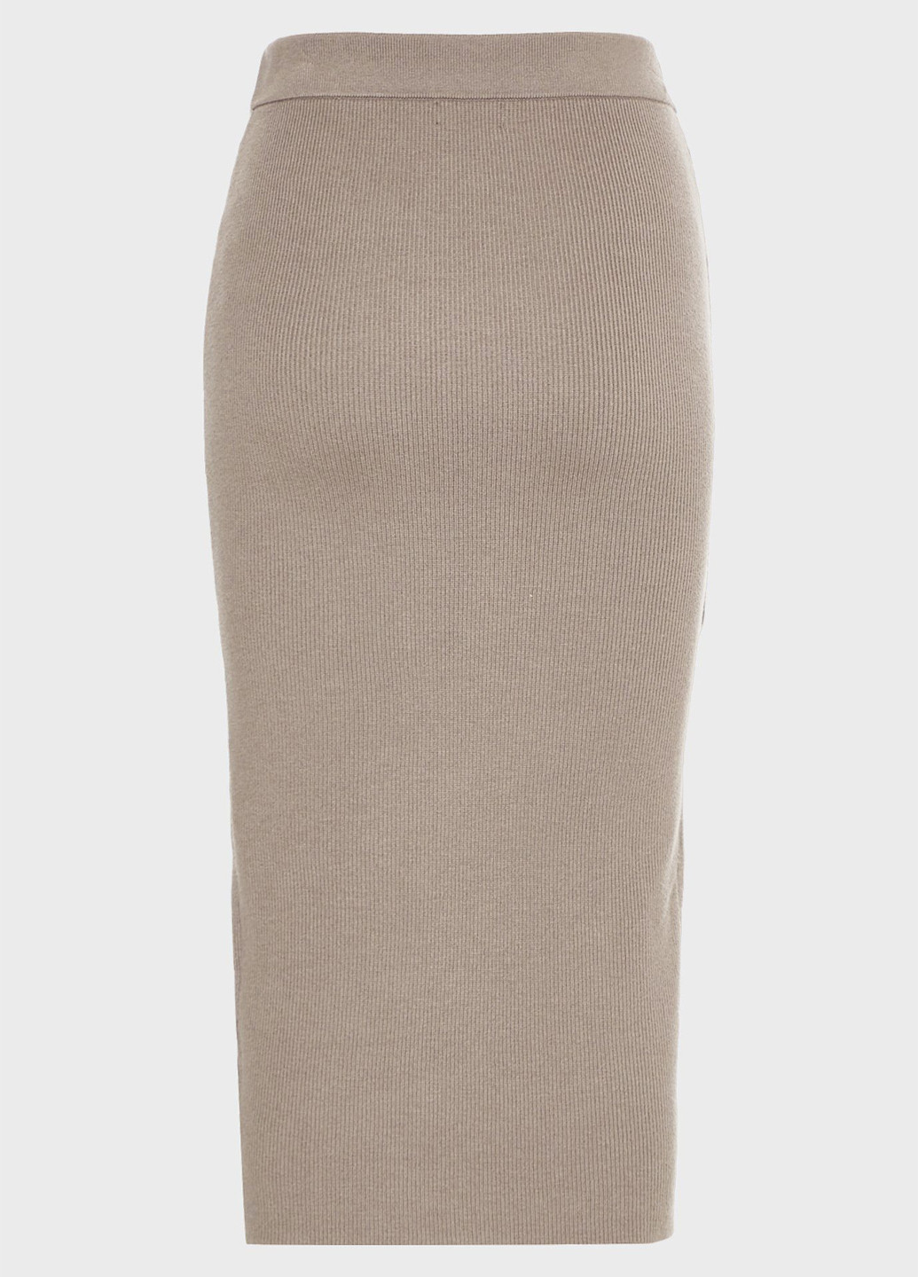 Светло-коричневая кэжуал однотонная юбка Calvin Klein на запах