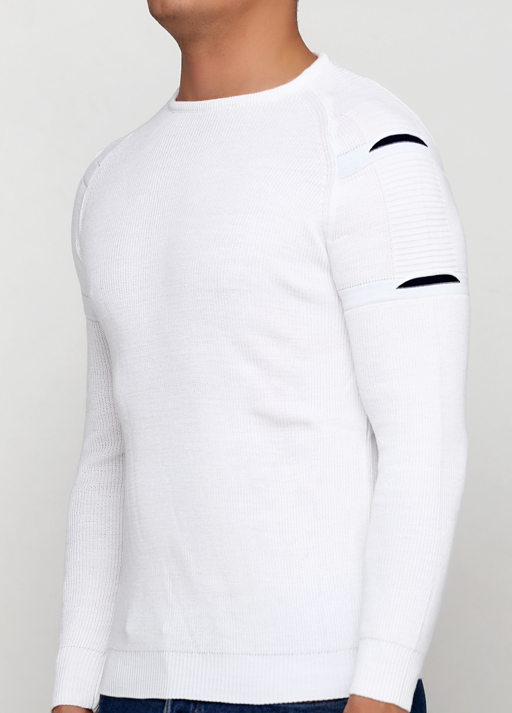 Белый демисезонный свитер Leo Polo