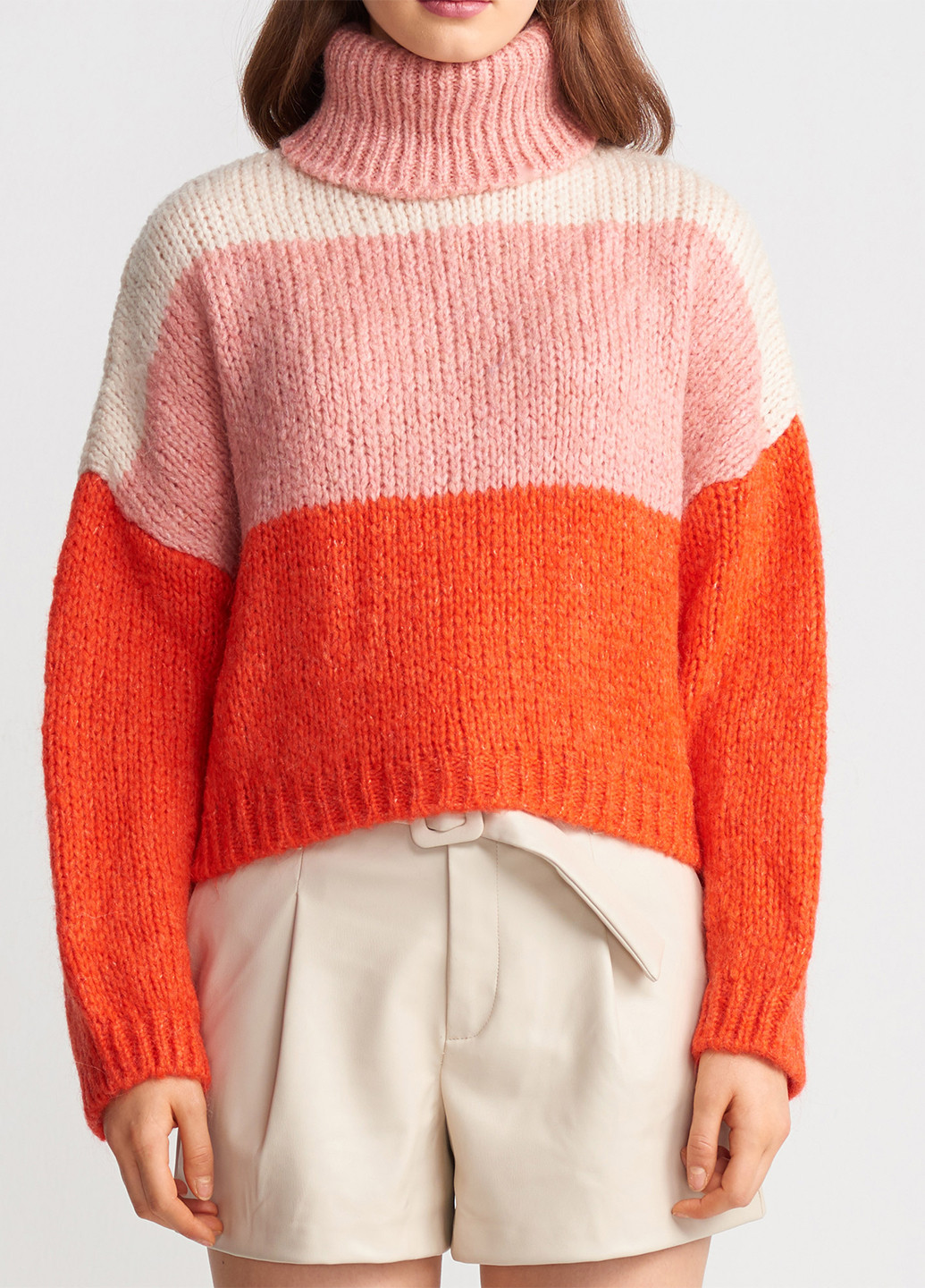 Оранжевый зимний свитер Dilvin