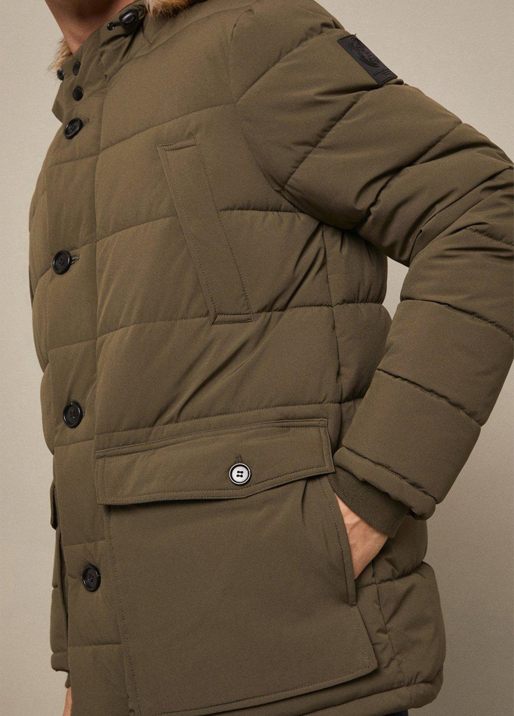 Оливковая (хаки) демисезонная куртка Burton