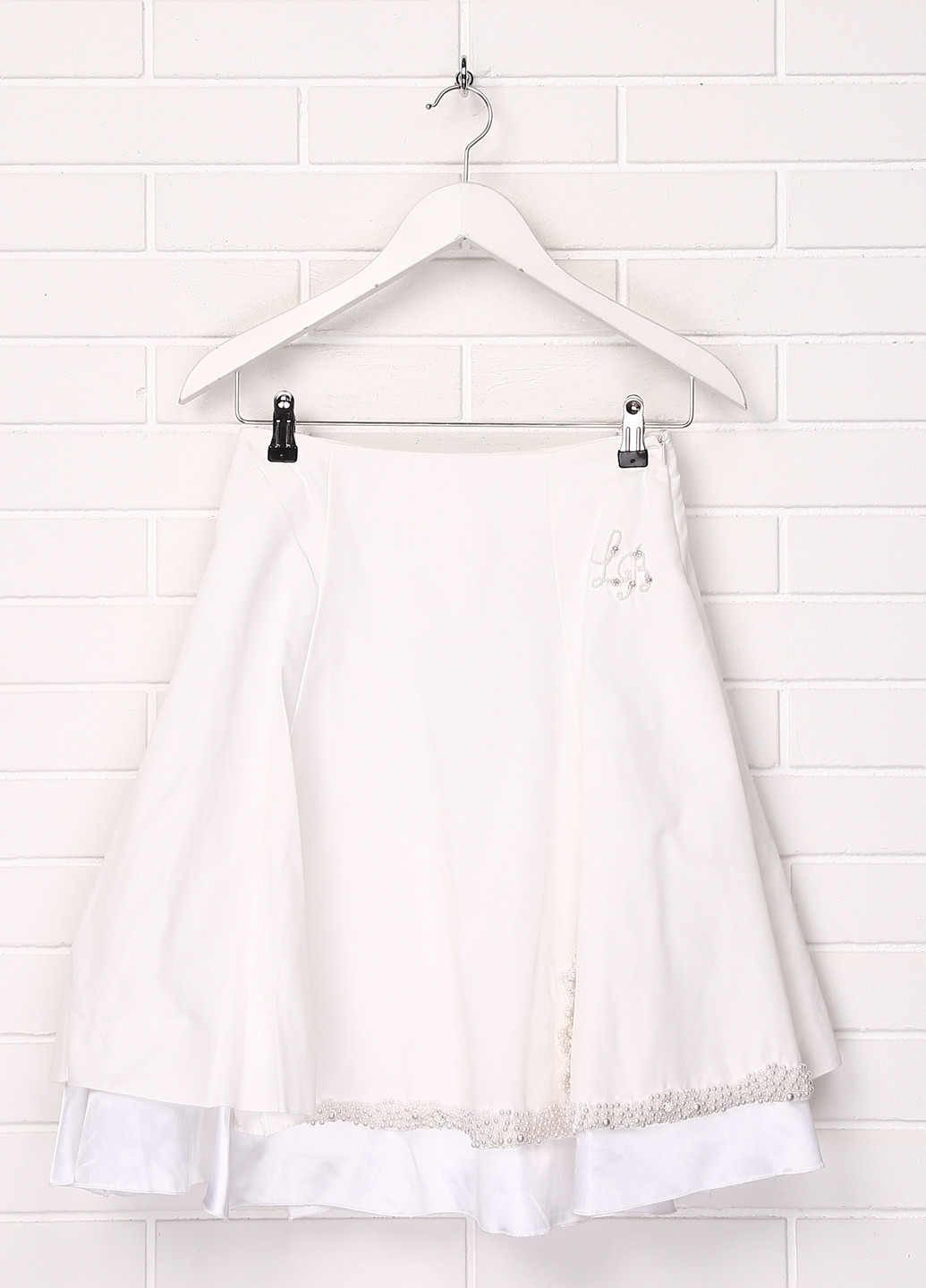 Белая кэжуал однотонная юбка Laura Biagiotti миди