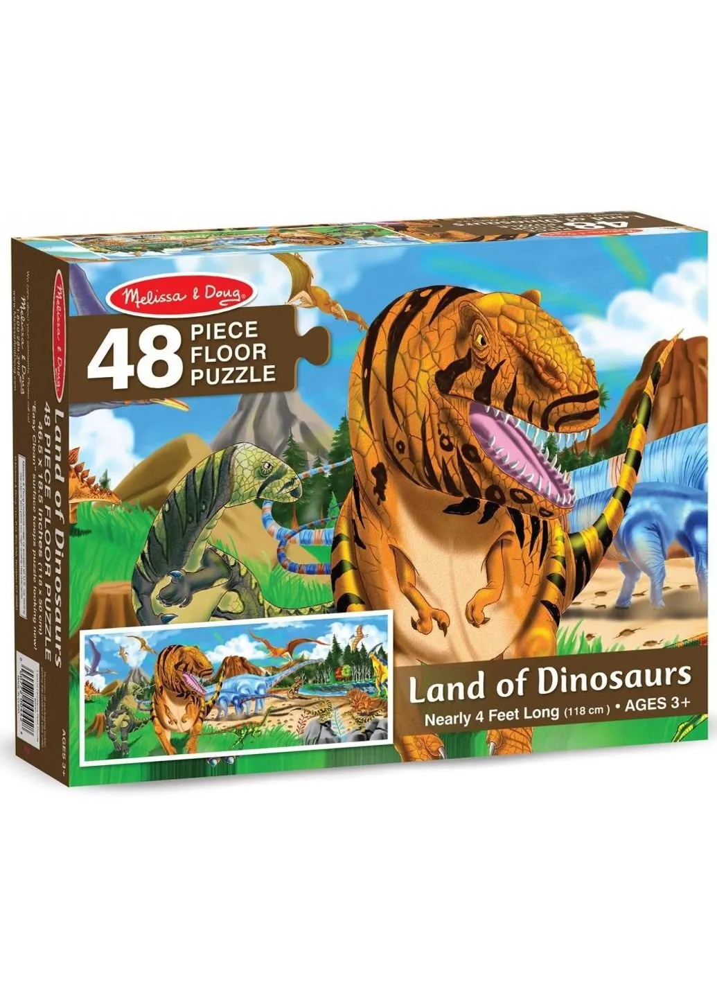 Пазл Мега "Країни динозаврів", 48 елементів (MD10442) Melissa&Doug (249984404)