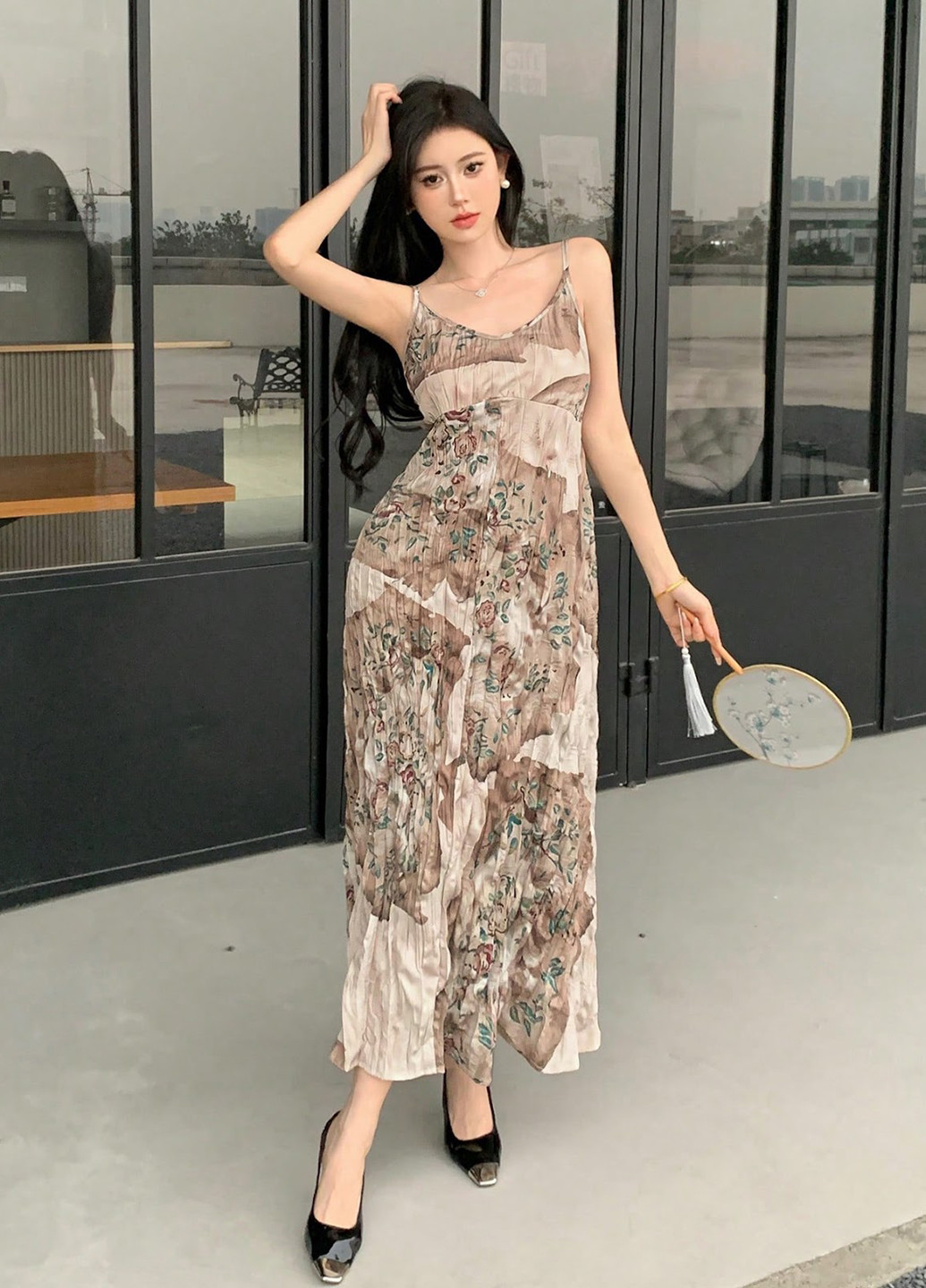 Летний женский сарафан SHEIN в цветочек