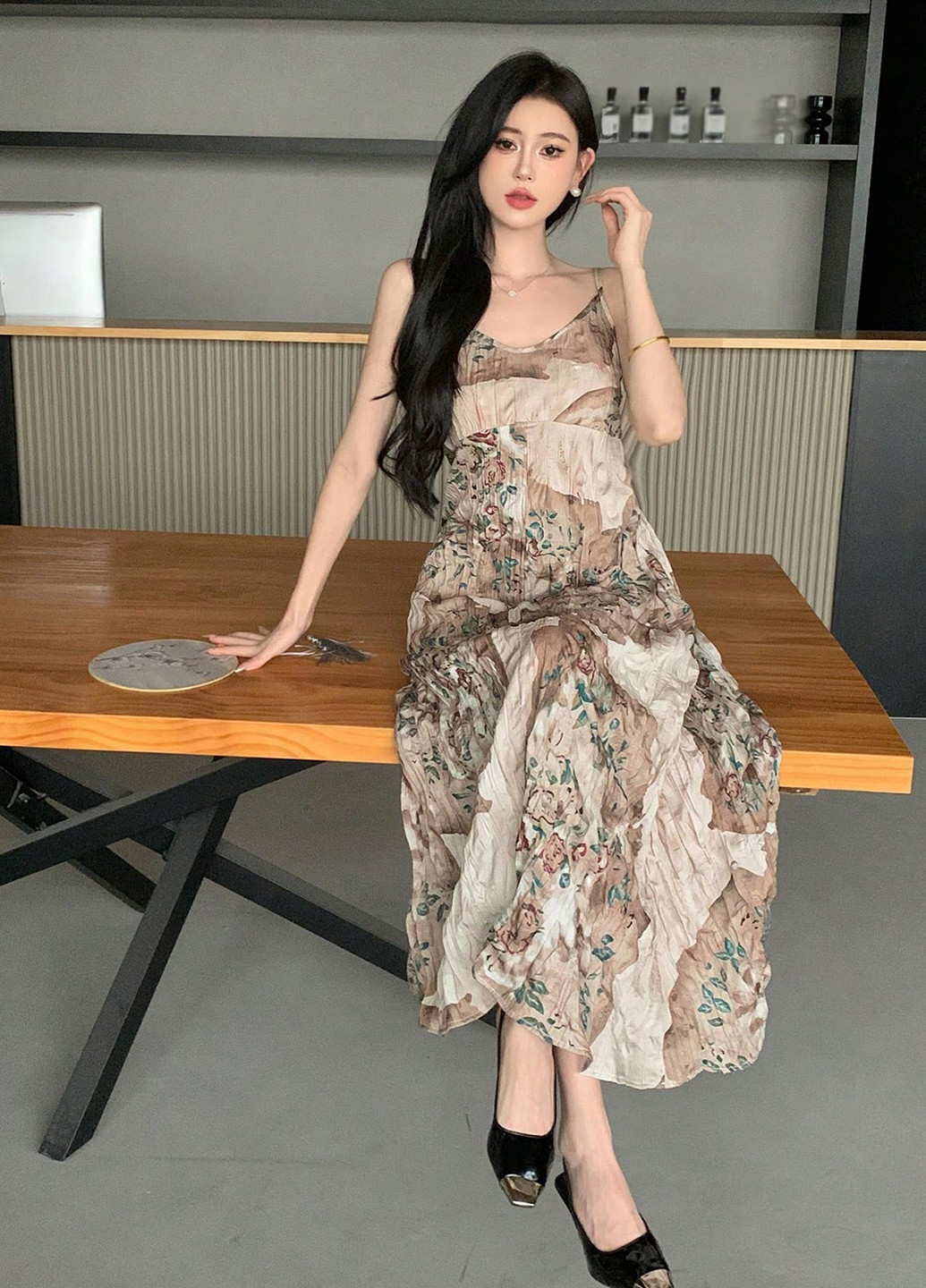 Летний женский сарафан SHEIN в цветочек