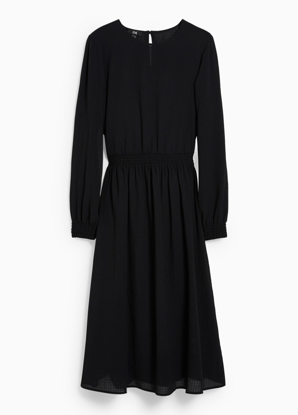 Черное кэжуал платье клеш C&A однотонное