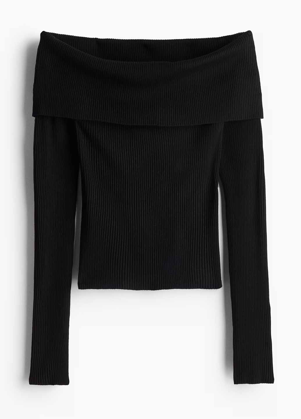 Черный демисезонный свитер H&M