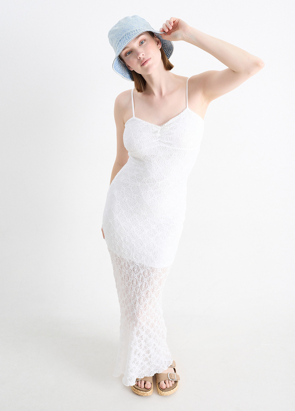 Білий кежуал сукня силуетна C&A однотонна