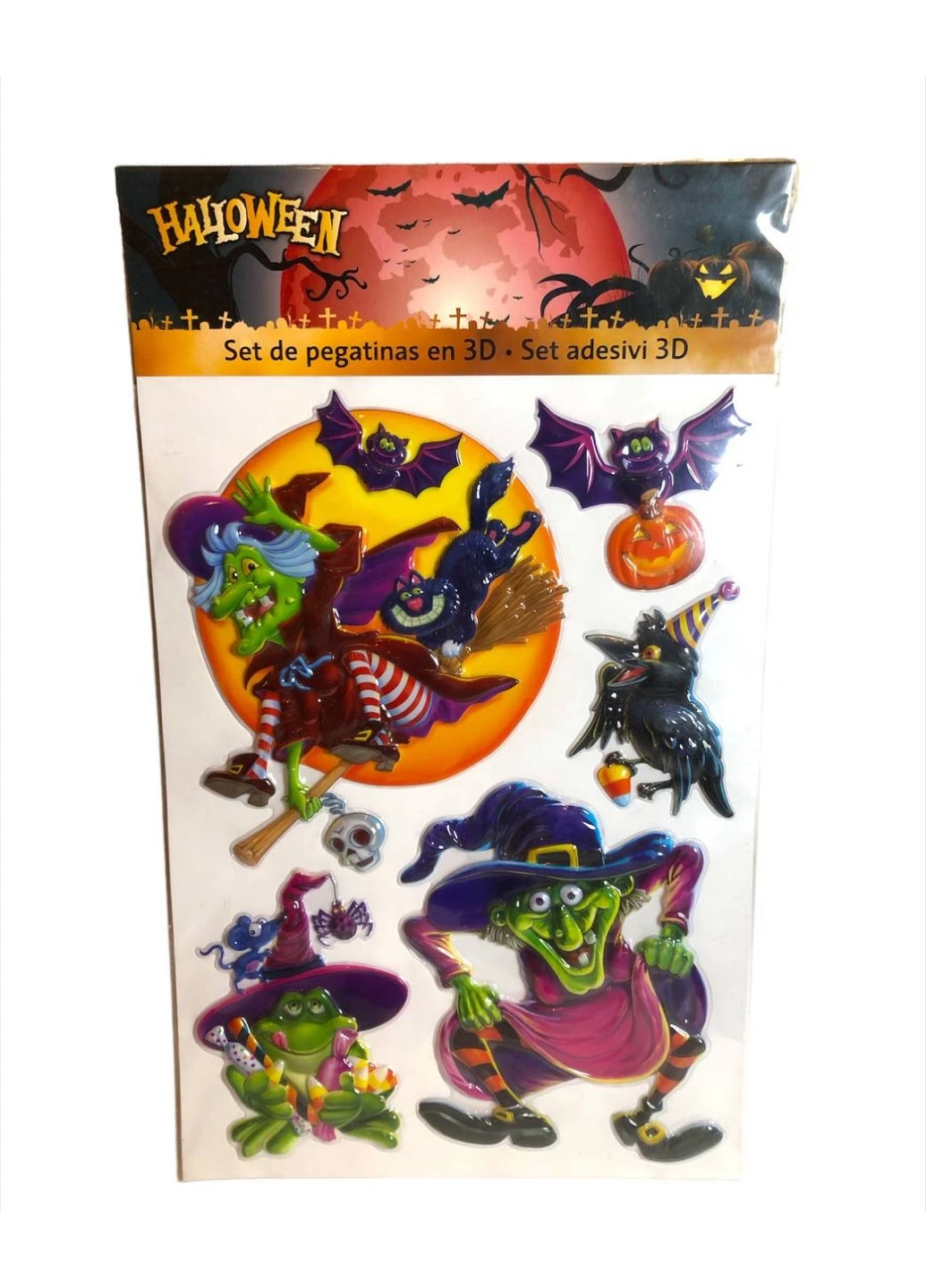 Декоративная 3D наклейка для Хэллоуина "Баба Яга" 50 х 30 см Lidl (256522526)