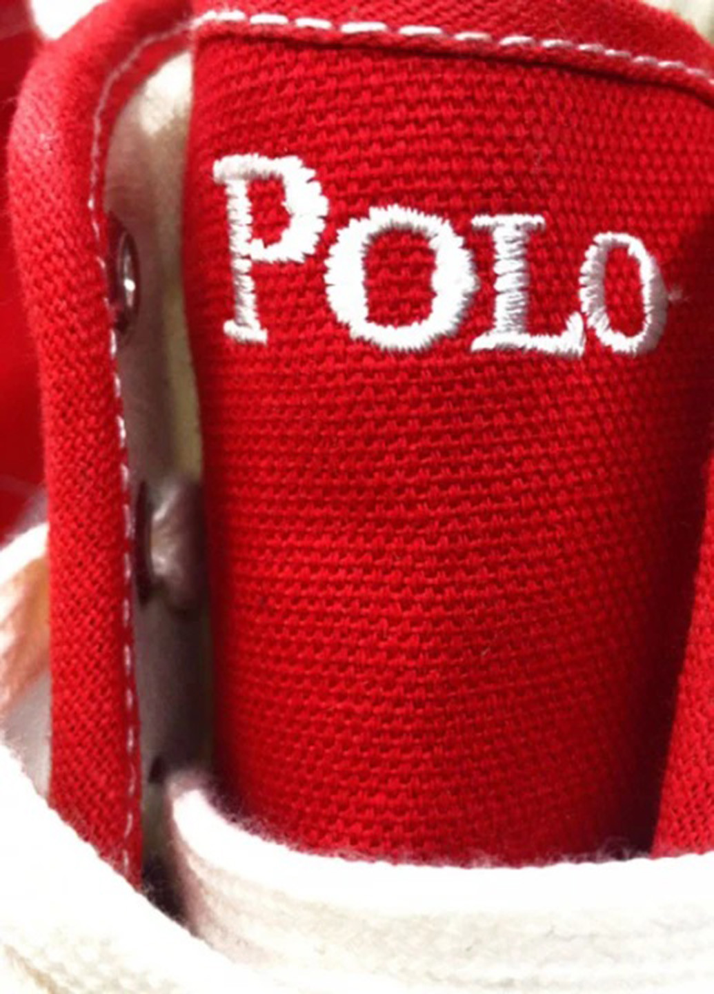 Красные кеды Ralph Lauren