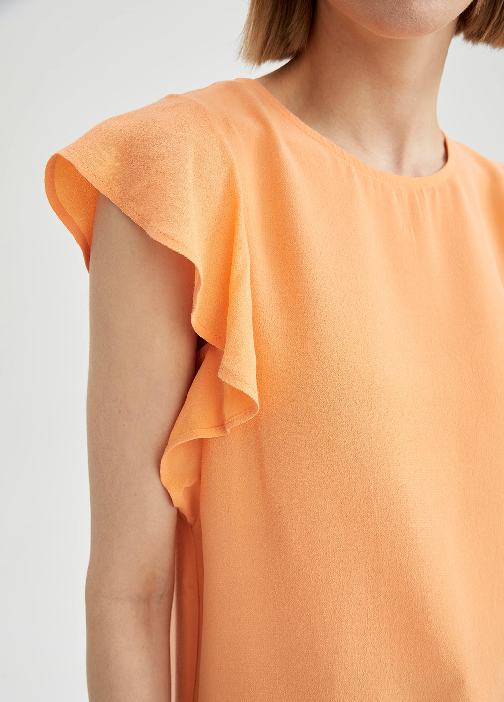 Светло-оранжевая блуза DeFacto