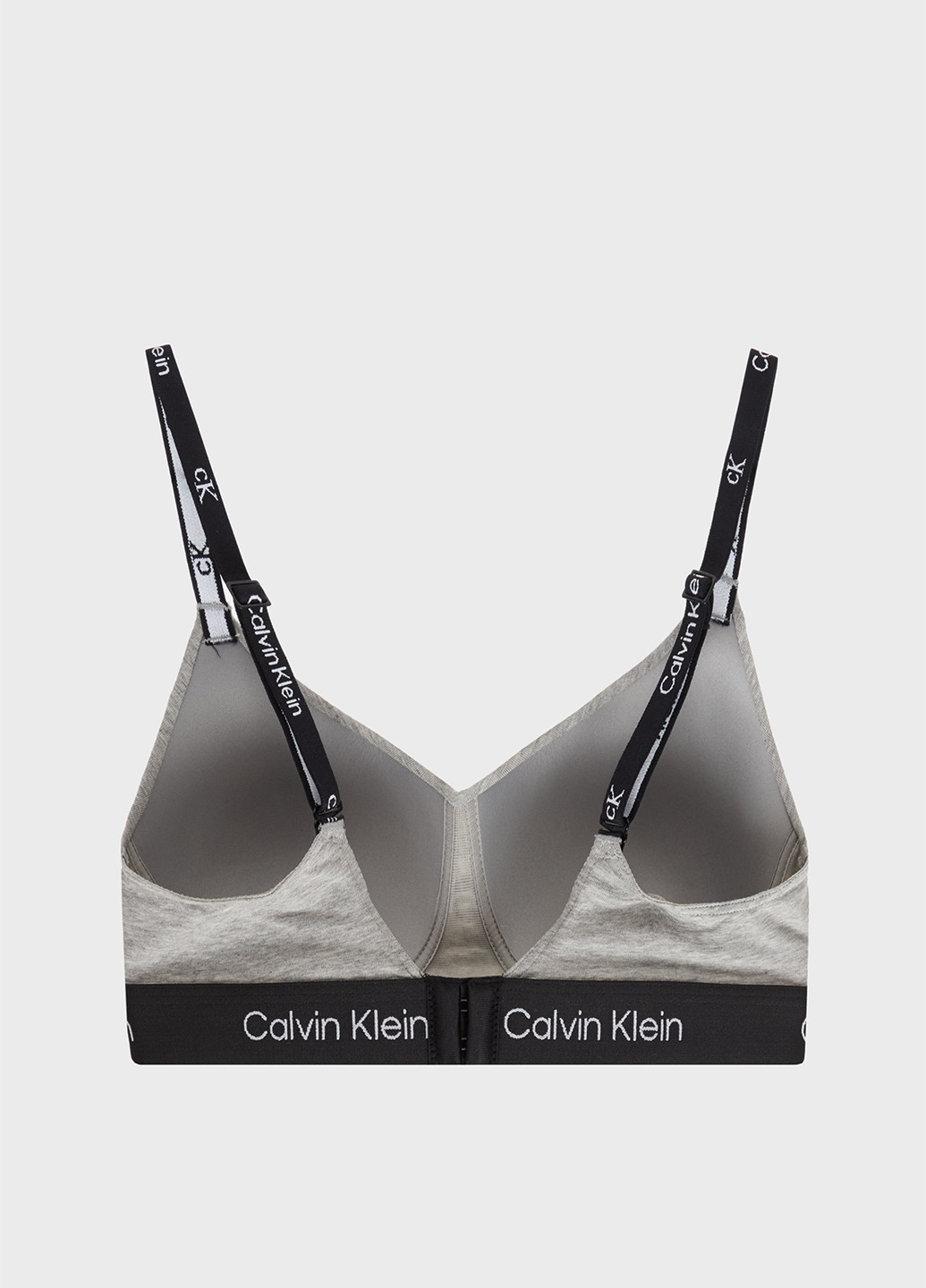 Серый топ бюстгальтер Calvin Klein без косточек хлопок