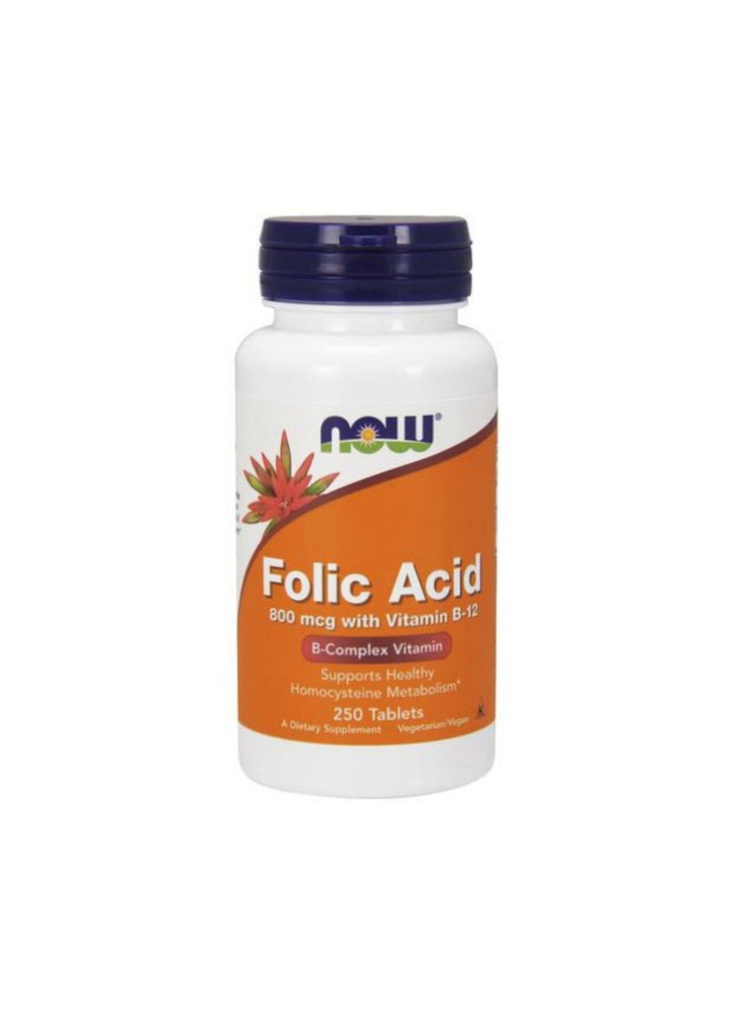 Фолиевая кислота Folic Acid 800 mсg (250 таб) нау фудс Now Foods (255409745)