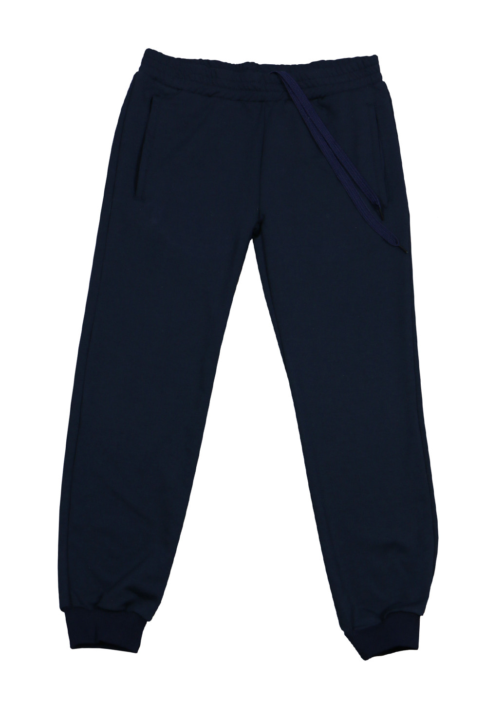 Темно-синие спортивные демисезонные брюки со средней талией DaNa-kids